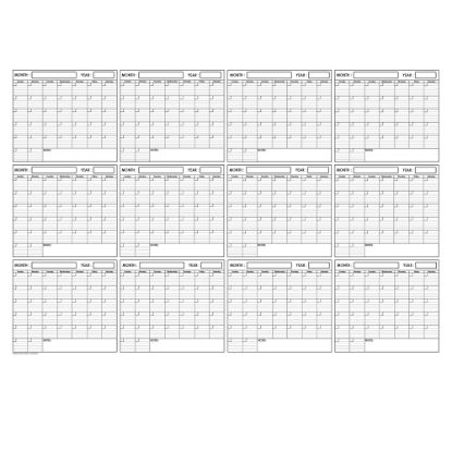 Picture of SwiftGlimpse Yearly Wall Calendar Planner, 36in x 48in, Black/White, Undated