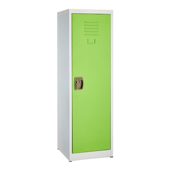 Picture of Alpine Kids' 1-Tier Steel Locker, 48inH x 15inW x 15inD, Green