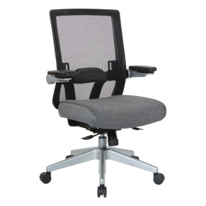 Picture of Office Star Space Seating 867 Series Ergonomic Mesh Mid-Back Managers Chair, Charcoal/Silver