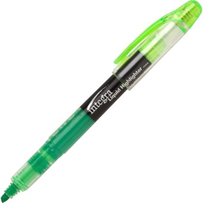 Picture of Integra Liquid Highlighters - Chisel Marker Point Style - Green