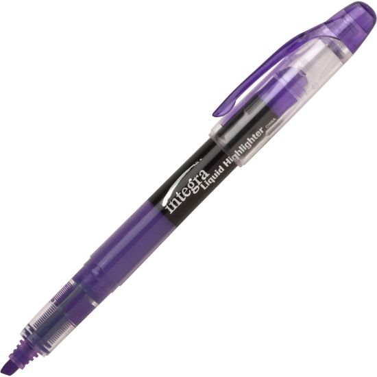 Picture of Integra Liquid Highlighters - Chisel Marker Point Style - Purple - 1 Dozen