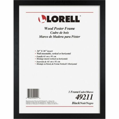 Picture of Lorell Wide Frame - 24in x 36in Frame Size - Rectangle - Horizontal, Vertical - 1 Each - Black