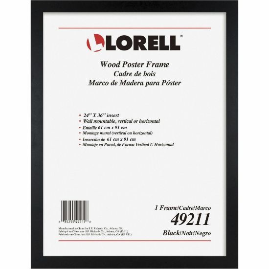 Picture of Lorell Wide Frame - 24in x 36in Frame Size - Rectangle - Horizontal, Vertical - 1 Each - Black