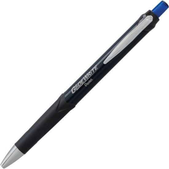 Picture of Pentel GlideWrite Signature Gel Ballpoint Pen - 1 mm Pen Point Size - Blue Gel-based Ink - 1 Dozen