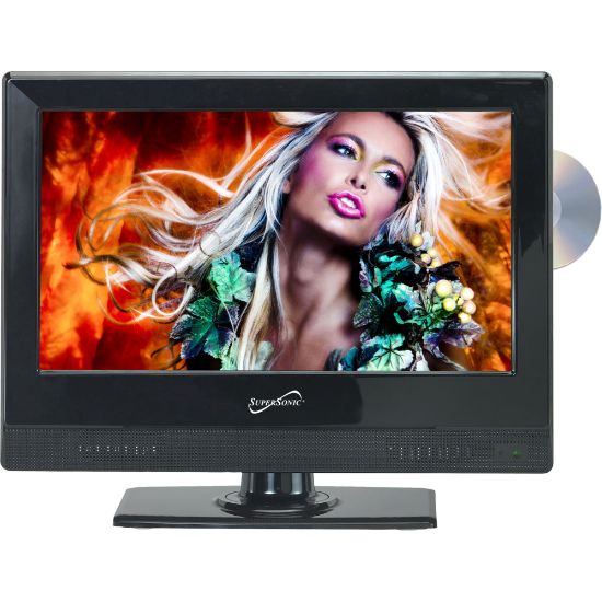 Picture of Supersonic SC-1312 13.3in TV/DVD Combo - HDTV - 16:9 - 1366 x 768 - 720p - LED - ATSC - NTSC - 90 deg. / 45 deg. - HDMI - USB