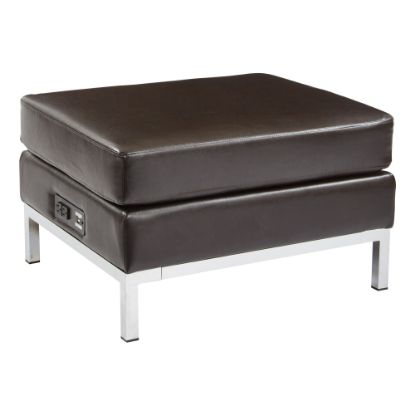 Picture of Ave Six Wall Street Charging Ottoman, Espresso