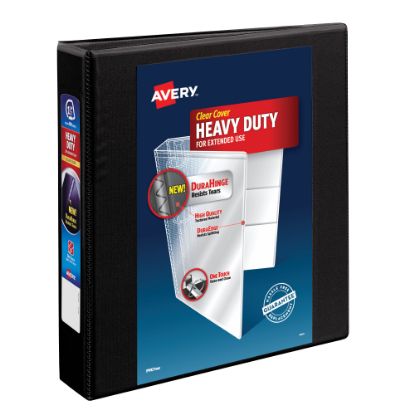 Picture of Avery Heavy-Duty View 3 Ring Binder, 1.5in One Touch EZD Ring, Black, 1 Binder