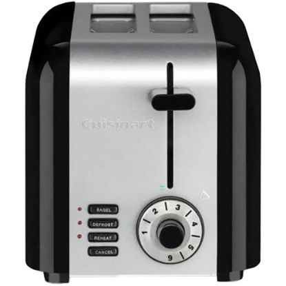 Picture of Cuisinart Hybrid 2-Slice Wide-Slot Toaster, Black/Stainless Steel