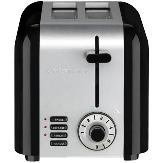 Picture of Cuisinart Hybrid 2-Slice Wide-Slot Toaster, Black/Stainless Steel