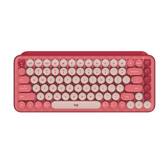 Picture of Logitech Wireless Mechanical Keyboard with Customizable Emoji Keys - Wireless Connectivity - Bluetooth - 32.81 ft - 4 Emoji Hot Key(s) - Computer, Tablet, Smartphone