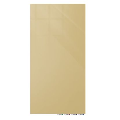 Picture of Ghent Aria Low-Profile Magnetic Glass Whiteboard, 60in x 36in, Beige