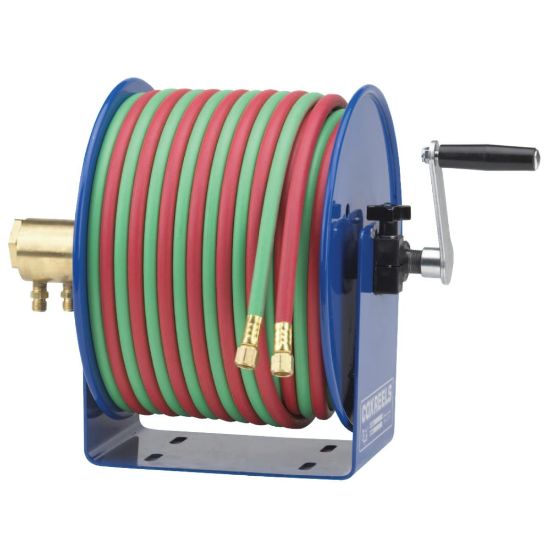 Picture of Coxreels Twin-Line Welding Hose Reel, 100ft, Hand Crank, Hose Included