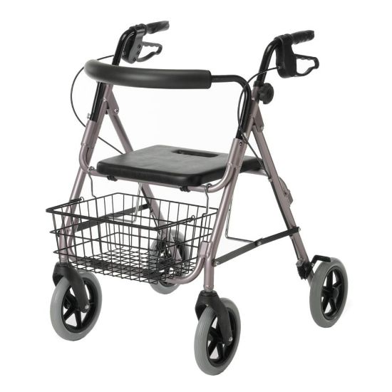 Picture of Medline Guardian Deluxe Aluminum Rollator, 8in Wheels, Rose