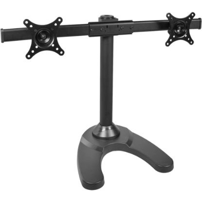 Picture of Freestanding Dual Monitor Desk Stand - 13? to 27?, Max Load 22 lbs - 13? to 27? Screen Support - 44 lb Load Capacity - Flat Panel Display Type Supported - VESA 75x75mm or 100x100mm, Cable Management, Flexible Adjustment