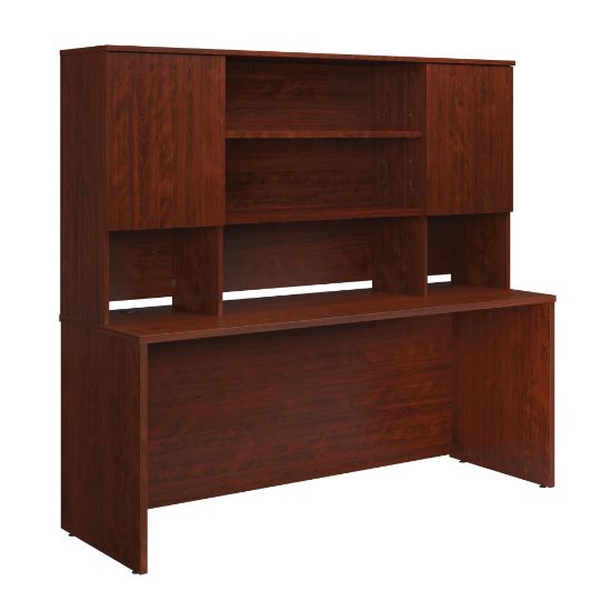 Picture of Sauder Affirm Collection Executive Desk With Hutch, 72inW x 24inD, Classic Cherry