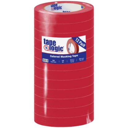 Picture of Tape Logic Color Masking Tape, 3in Core, 0.75in x 180ft, Red, Case Of 12