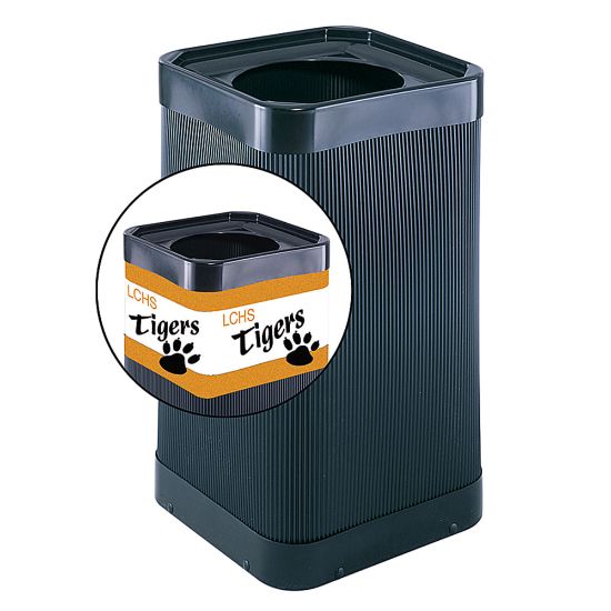 Picture of Safco Plastic At-Your-Disposal Waste Receptacle, Black