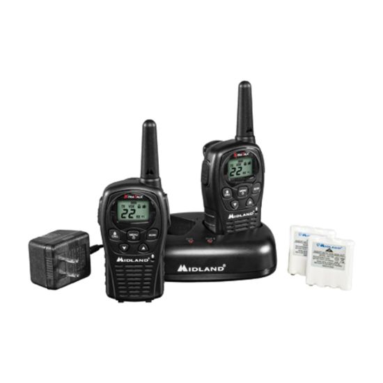 Picture of Midland LXT500VP3 Two-way Radio - 22 Radio Channels - 22 GMRS/FRS - Upto 126720 ft - Auto Squelch, Keypad Lock, Silent Operation - Water Resistant - Black - 2 Each