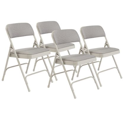 Picture of National Public Seating 2200 2-Hinge Folding Chairs, Gray, Set Of 4 Chairs