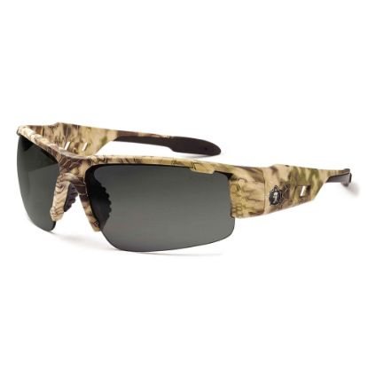 Picture of Ergodyne Skullerz Safety Glasses, Dagr, Anti-Fog, Kryptek Highlander Frame, Smoke Lens