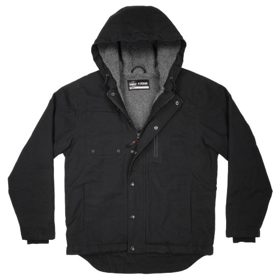 Picture of Ergodyne N-Ferno 6468 Heavy-Duty Duck Canvas Work Jacket, 2XL, Black