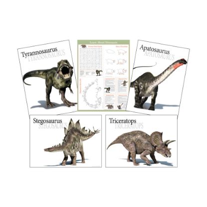 Picture of Barker Creek Dinosaur Poster Set, 17 1/2inH x 24inW, Grades Pre-K-College