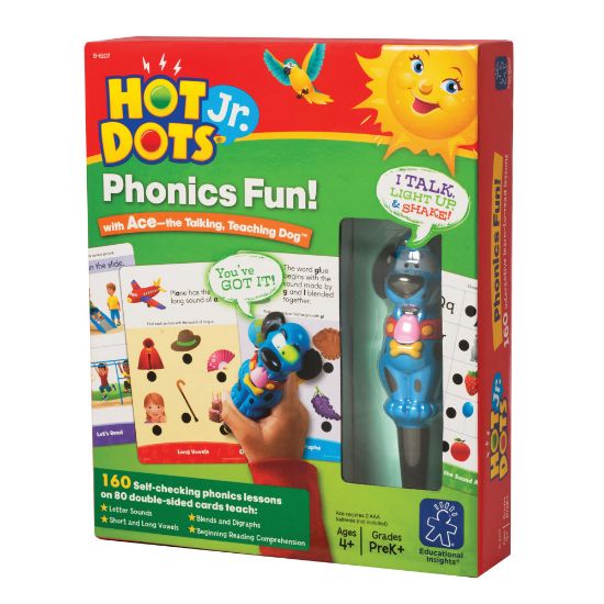 Picture of Educational Insights Phonics Fun 2-Sided Cards And Power Pen, Pre-K - Grade 2