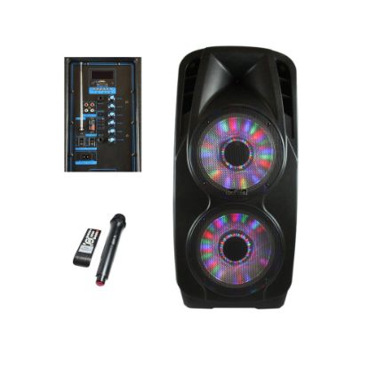 Picture of BeFree Sound Double Subwoofer Portable Bluetooth Party PA Speaker, 12-Inch, Black