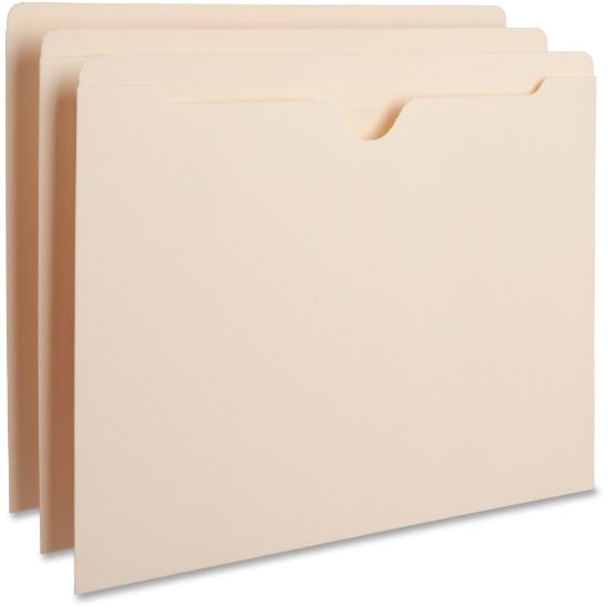 Picture of Business Source Manila Flat File Pockets, 8 1/2in x 11in, Manila, Box Of 100