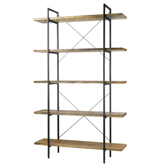 Picture of Glamour Home Amrit 85inH Etagere Bookcase, Brown