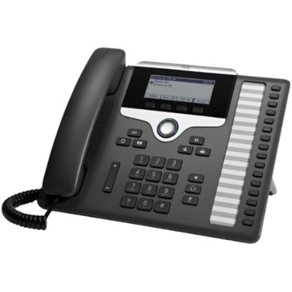 Picture of Cisco 7861 IP Phone - Corded - Wall Mountable - Charcoal - 16 x Total Line - VoIP - 3.5in - Enhanced User Connect License - 2 x Network (RJ-45) - PoE Ports