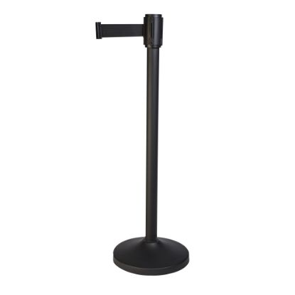 Picture of CSL Stanchions With 9ft Retractable Belts, Black, Pack Of 2 Stanchions