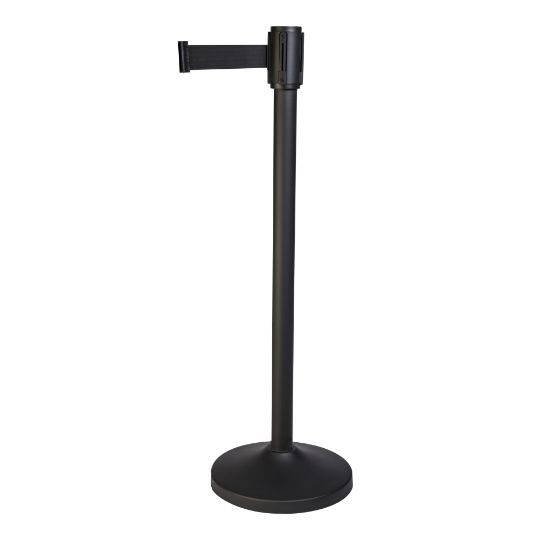 Picture of CSL Stanchions With 9ft Retractable Belts, Black, Pack Of 2 Stanchions