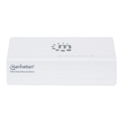 Picture of Manhattan 5-Port Fast Ethernet Switch, Plastic, Three Year Warranty, Box - Switch - unmanaged - 5 x 10/100 - desktop