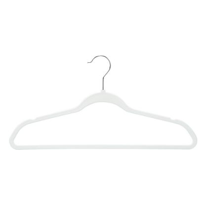 Picture of Honey Can Do Rubber Space-Saving Hangers, White, Pack Of 50