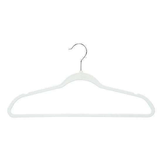 Picture of Honey Can Do Rubber Space-Saving Hangers, White, Pack Of 50