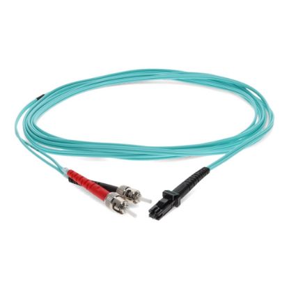 Picture of AddOn 2m MT-RJ to ST OM3 Aqua Patch Cable - Patch cable - MT-RJ/UPC multi-mode (M) to ST/UPC multi-mode (M) - 2 m - fiber optic - 50 / 125 micron - OM3 - halogen-free - aqua