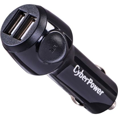 Picture of CyberPower CPTDC2U Travel Charger (2) 2.1A USB Port - DC Auto Power Plug - 12 V DC Input - 5 V DC/2.10 A Output