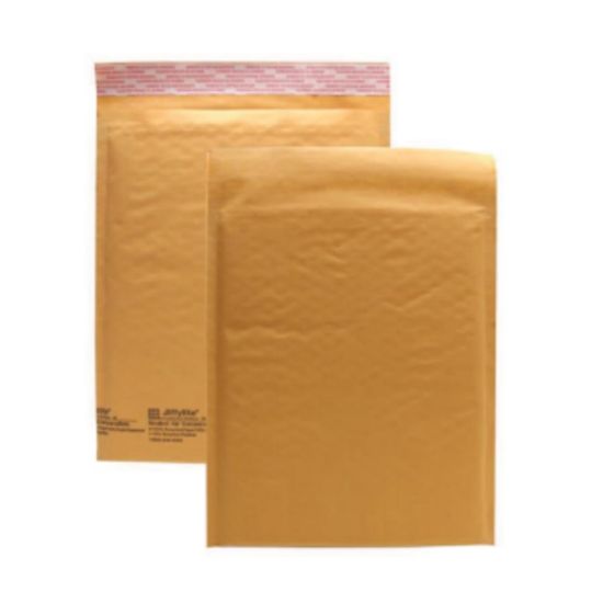 Picture of Sealed Air Jiffylite Self-Seal Bubble Mailers, Size #2, 8 1/2in x 12in, 100% Recycled, Satin Gold, Pack Of 25