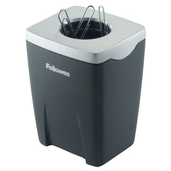 Picture of Fellowes Office Suites Paper Clip Cup, Black/Silver