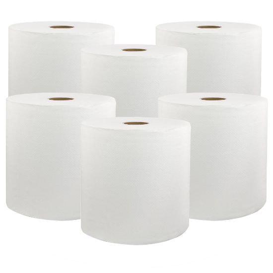 Picture of Livi Solaris Paper Hardwound Paper Towels - 1 Ply - 8in x 800 ft - White - Virgin Fiber - 6 / Carton