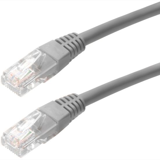 Picture of 4XEM 100FT Cat5e Molded RJ45 UTP Network Patch Cable (Gray) - 100 ft Category 5e Network Cable for Network Device, Notebook, Computer, Router, Switch, Gaming Console - First End: 1 x RJ-45 Network - Male - Second End: 1 x RJ-45 Network - Male