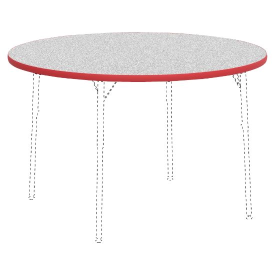 Picture of Lorell Classroom Round Activity Table Top, 48inW, Gray Nebula/Red