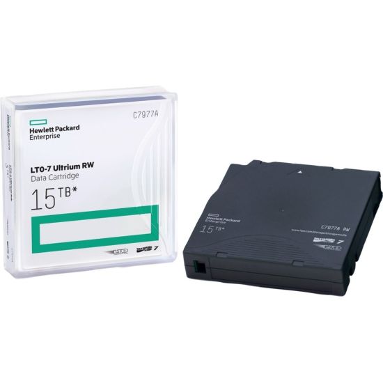 Picture of HPE 15TB E LTO Ultrium Cartridge - LTO-7 - Rewritable - 6.25 TB (Native) / 15 TB (Compressed) - 2775.59 ft Tape Length - 315 MB/s Native Data Transfer Rate - 750 MB/s Compressed Data Transfer Rate - 1 Pack