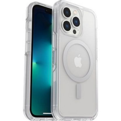 Picture of OtterBox iPhone 13 Pro Symmetry Series+ Clear Antimicrobial Case for MagSafe - For Apple iPhone 13 Pro Smartphone - Clear - Bump Resistant, Drop Resistant, Bacterial Resistant - Synthetic Rubber, Polycarbonate, Plastic - Retail