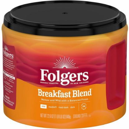 Picture of Folgers Ground Breakfast Blend Coffee - Mild - 22.6 oz - 1 Each