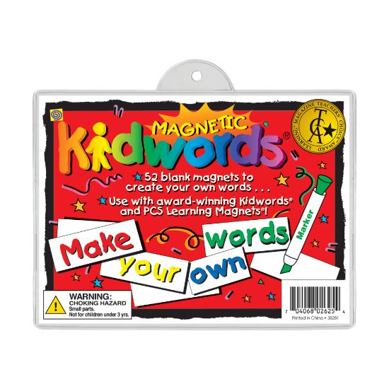 Picture of Barker Creek Magnets, Magnetic Kidwords, Make Your Own Words Set, Grades Pre-K+, Pack Of 56