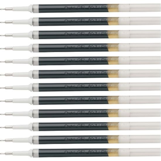 Picture of Pentel EnerGel Retractable Liquid Pen Refills, Medium Ballpoint, 0.70 mm, Black, Box Of 12 Refills