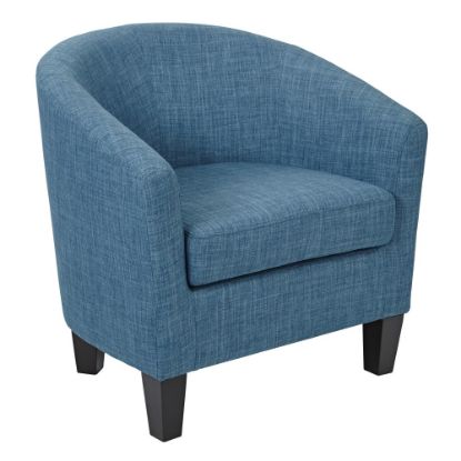 Picture of Ave Six Work Smart Ethan Tub Chair, Blue Denim/Dark Espresso