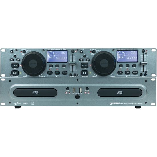 Picture of gemini CDX-2250I: DJ CD Media Player with USB - CD-R - CD-DA, MP3 Playback - 2 Disc(s) - Black